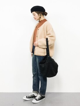 isaさん（レディース・155cm）の冬コーディネート