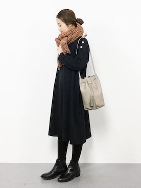 isaさん（レディース・155cm）の冬コーディネート