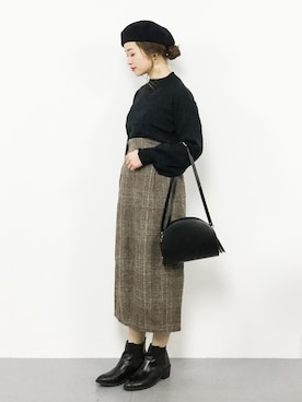 isaさん（レディース・155cm）の冬コーディネート