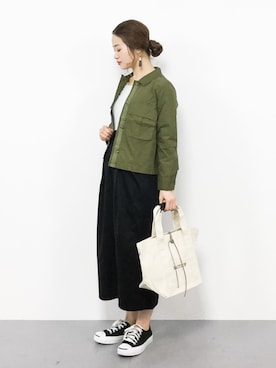 「AZUL ENCANTO（アズールエンカント）のアイテム（ブルゾン）」を使った、isaさん（レディース・155cm）の冬コーディネート