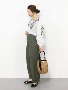 「reca（レカ）のアイテム（チノパンツ）」を使った、isaさん（レディース・155cm）の冬コーディネート