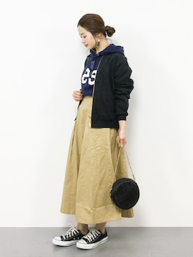 isaさん（レディース・155cm）の冬コーディネート