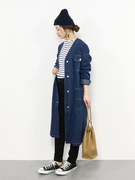 「MERLOT（メルロー）のアイテム（その他アウター）」を使った、isaさん（レディース・155cm）の冬コーディネート