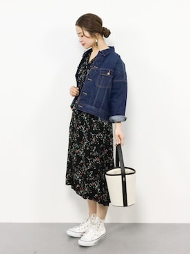 「URBAN RESEARCH ROSSO WOMEN（アーバンリサーチ　ロッソ）のアイテム（デニムジャケット）」を使った、isaさん（レディース・155cm）の冬コーディネート