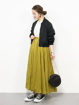 「NOMBRE IMPAIR（ノンブルアンペール）のアイテム（Tシャツ/カットソー）」を使った、isaさん（レディース・155cm）の春コーディネート