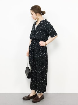 「A part by（アパートバイ）のアイテム（サロペット/オーバーオール）」を使った、isaさん（レディース・155cm）の春コーディネート
