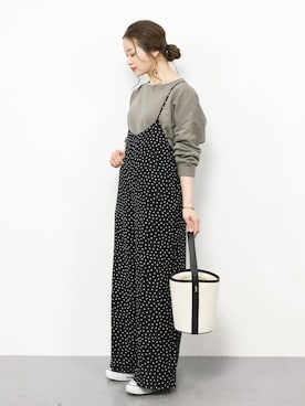 「SEVENDAYS=SUNDAY（セブンデイズサンデイ）のアイテム（つなぎ/オールインワン）」を使った、isaさん（レディース・155cm）の春コーディネート