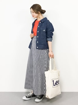 「BACK NUMBER（バックナンバー）のアイテム（デニムジャケット）」を使った、isaさん（レディース・155cm）の春コーディネート