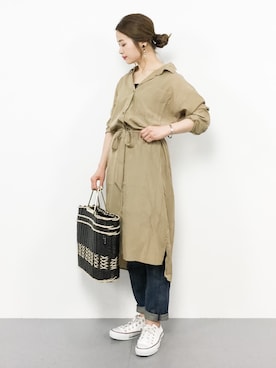 isaさん（レディース・155cm）の春コーディネート