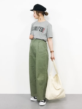 「Frederick（フレデリック）のアイテム」を使った、isaさん（レディース・155cm）の春コーディネート