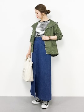 「Wpc.（ダブリュピーシー）のアイテム（ジャケット/アウター）」を使った、isaさん（レディース・155cm）の春コーディネート