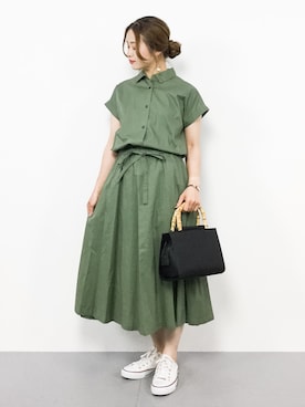 isaさん（レディース・155cm）の春コーディネート