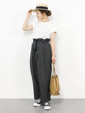 「KATHARINE ROSS（キャサリンロス）のアイテム（帽子）」を使った、isaさん（レディース・155cm）の春コーディネート