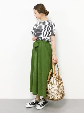 「Jocomomola（ホコモモラ）のアイテム」を使った、isaさん（レディース・155cm）の春コーディネート