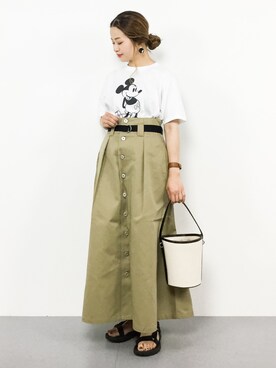 「ミッキー」｜isaさん（レディース・155cm）の夏コーディネート