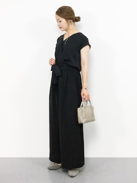 「カシュクール」｜「アイテム（サロペット/オーバーオール）」を使った、isaさん（レディース・155cm）の夏コーディネート
