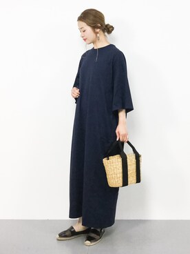 「JOURNAL STANDARD LUXE（ジャーナルスタンダード　ラックス）のアイテム（ワンピース/ドレス）」を使った、isaさん（レディース・155cm）の夏コーディネート
