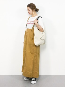 「トラペーズスカート」｜isaさん（レディース・155cm）の夏コーディネート