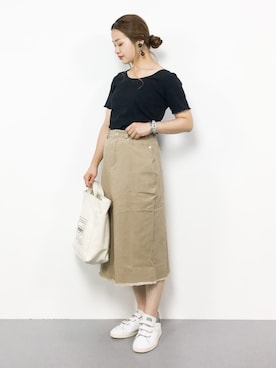 「スタンスミス」｜isaさん（レディース・155cm）の夏コーディネート