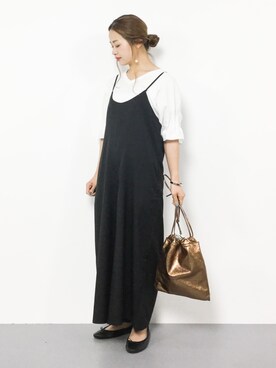 「haco!（ハコ）のアイテム（つなぎ/オールインワン）」を使った、isaさん（レディース・155cm）の夏コーディネート