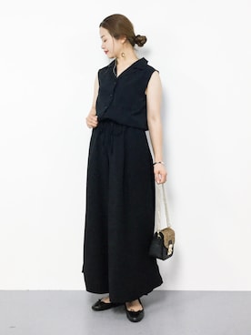 「LEPSIM（レプシィム）のアイテム（つなぎ/オールインワン）」を使った、isaさん（レディース・155cm）の夏コーディネート