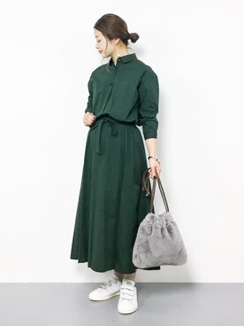 「スタンスミス」｜isaさん（レディース・155cm）の秋コーディネート