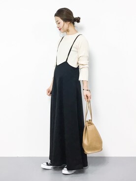 「OSMOSIS（オズモーシス）のアイテム（オールインワン・サロペット）」を使った、isaさん（レディース・155cm）の秋コーディネート
