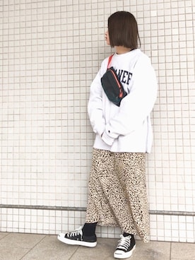 「ISOOK（アイスー）のアイテム（スカート）」を使った、isaさん（レディース・155cm）の冬コーディネート