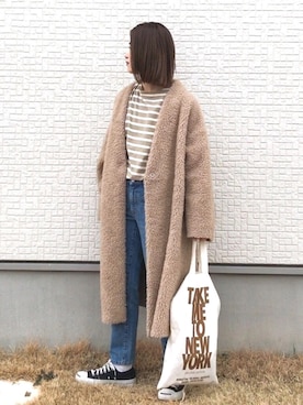 isaさん（レディース・155cm）の冬コーディネート