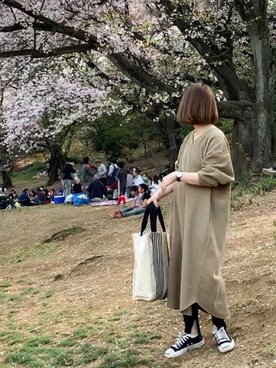「rps（アールピーエス）のアイテム（レッグウェア）」を使った、isaさん（レディース・155cm）の春コーディネート