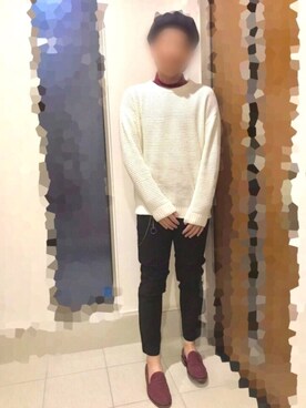 「COMME　CA COMMUNE（コムサコミューン）のアイテム（アクセサリー）」を使った、とんとろさん（メンズ・167cm）の冬コーディネート