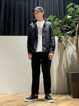 「buddy（バディ）のアイテム（スニーカー）」を使った、Tsudakaさん（メンズ・176cm）の夏コーディネート