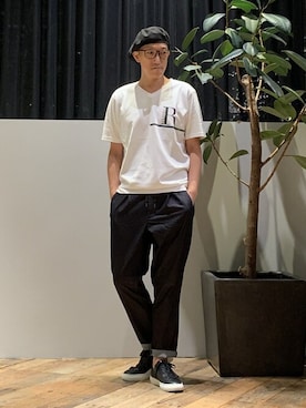 「buddy（バディ）のアイテム（スニーカー）」を使った、Tsudakaさん（メンズ・176cm）の夏コーディネート