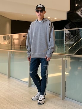 「ZDA（ゼットディーエー）のアイテム」を使った、Tsudakaさん（メンズ・176cm）の春コーディネート