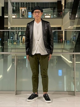 「DESIGNWORKS（デザインワークス）のアイテム」を使った、Tsudakaさん（メンズ・176cm）の秋コーディネート