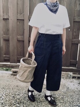 「MUKAVA（ムカヴァ）のアイテム」を使った、kinさん（レディース・158cm）の秋コーディネート