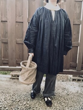 「MUKAVA（ムカヴァ）のアイテム」を使った、kinさん（レディース・158cm）の秋コーディネート