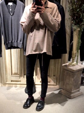 「リドム黒スキニー」｜Shou.13さん（メンズ・176cm）の秋コーディネート