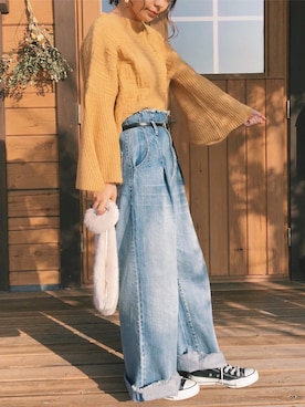 riccaさん（レディース・154cm）の冬コーディネート