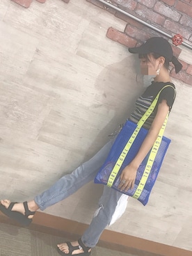 「STUSSY（ステューシー）のStock Low Pro Cap（キャップ）」を使った、"Nor!kaさん（レディース・154cm）の夏コーディネート