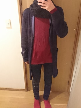 「semantic design（セマンティックデザイン）のアイテム（チェスターコート）」を使った、yoyokeiさん（メンズ・174cm）の秋コーディネート