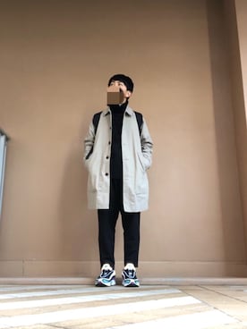 「アイテム（ステンカラーコート）」を使った、Yさん（メンズ・165cm・20代）の秋コーディネート