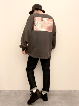 「BEN DAVIS（ベンデイビス）のアイテム」を使った、okamoさん（メンズ・162cm）の冬コーディネート