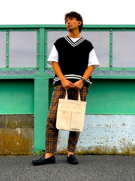 ベストを使った 40代男性 のメンズ人気ファッションコーディネート Wear