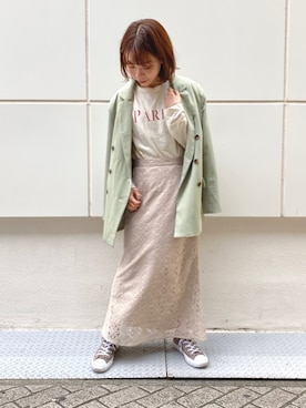 りーちゃんさん（レディース・149cm）の春コーディネート