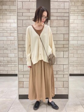 「コットンニット」｜coenかつきさん（レディース・163cm）の春コーディネート