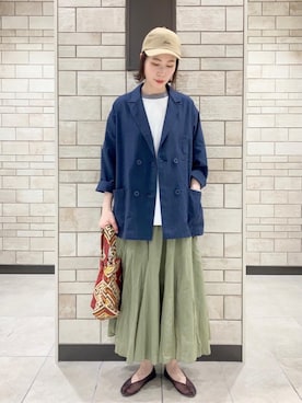 「ロゴ・コーエンベア」｜coenかつきさん（レディース・163cm）の春コーディネート