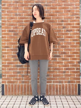 「ビックＴシャツ」｜coenかつきさん（レディース・163cm）の春コーディネート