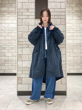 「みりたりー」｜「アイテム（モッズコート）」を使った、coenかつきさん（レディース・163cm）の秋コーディネート