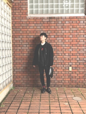 「JUNRED（ジュンレッド）のアイテム（その他アウター）」を使った、のぞみさん（メンズ・170cm）の冬コーディネート